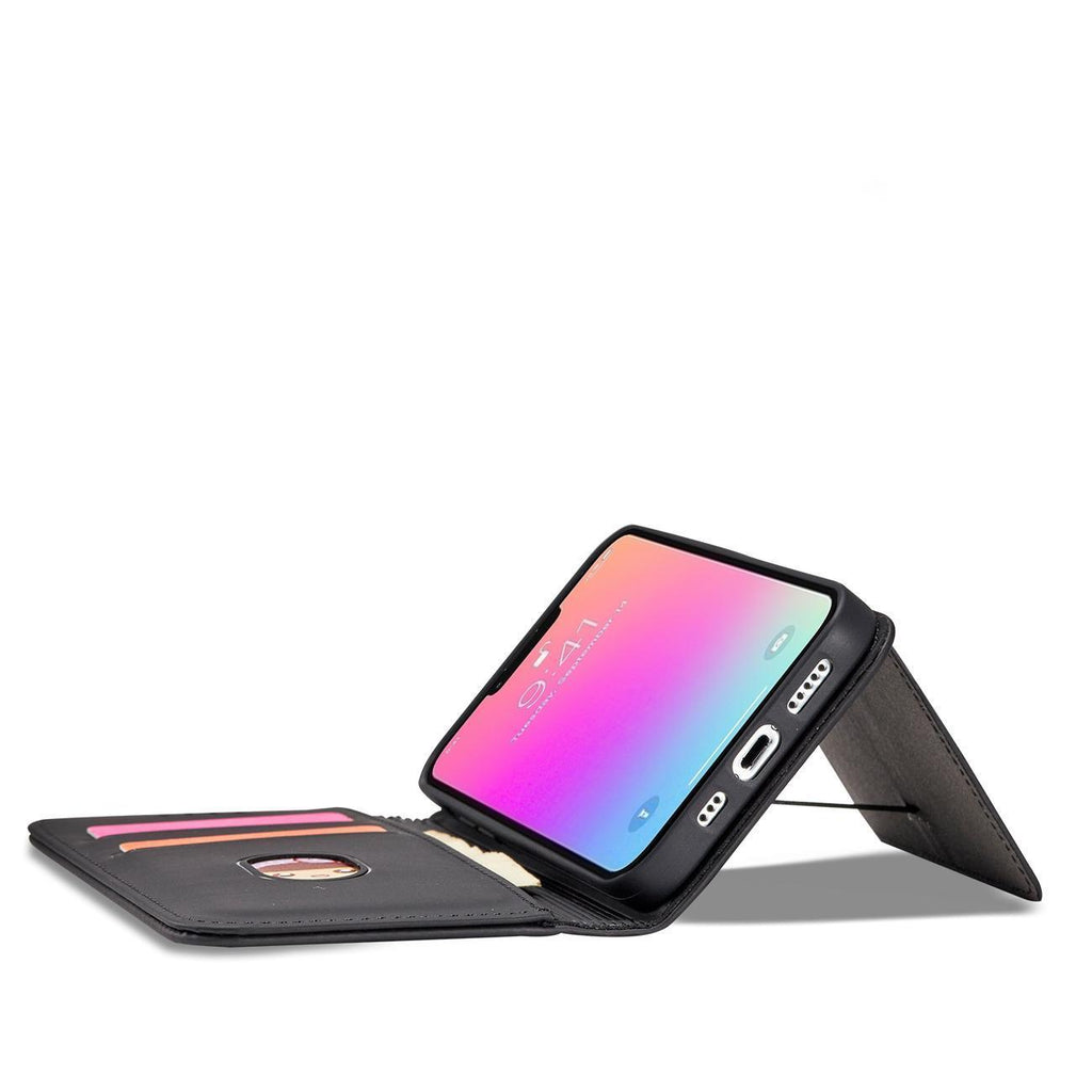 Magnetinis dėklas Samsung Galaxy S23 – juodas, su pinigine