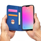 Magnetinis dėklas su kortelių skyriumi Galaxy S23+ – mėlynas