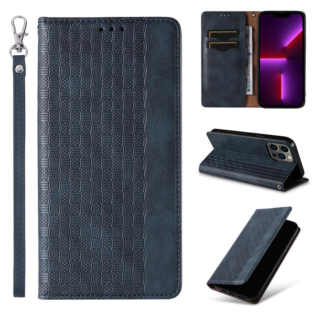 Magnetinis dėklas su atverčiamu dangteliu Samsung Galaxy S23 – mėlynas