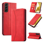 Magnet Fancy dėklas Samsung Galaxy S23+ – raudonas