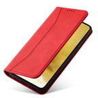 Magnet Fancy dėklas Samsung Galaxy S23+ – raudonas