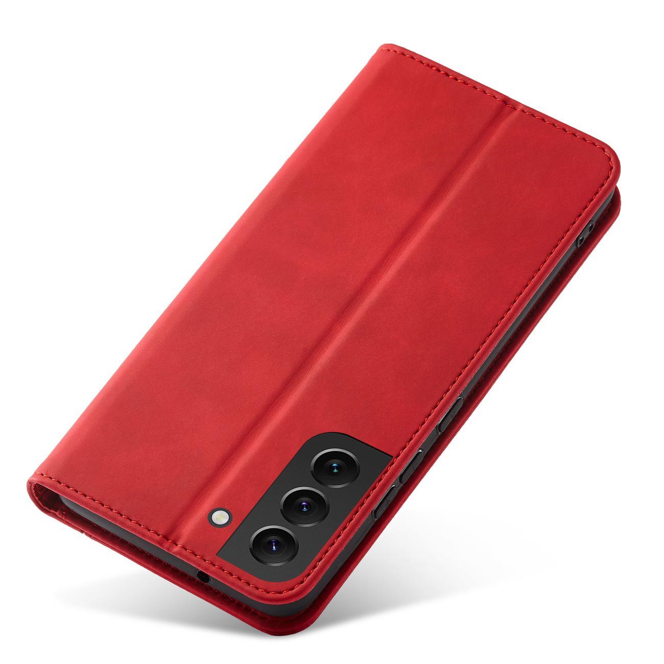 Magnet Fancy dėklas Samsung Galaxy S23+ – raudonas