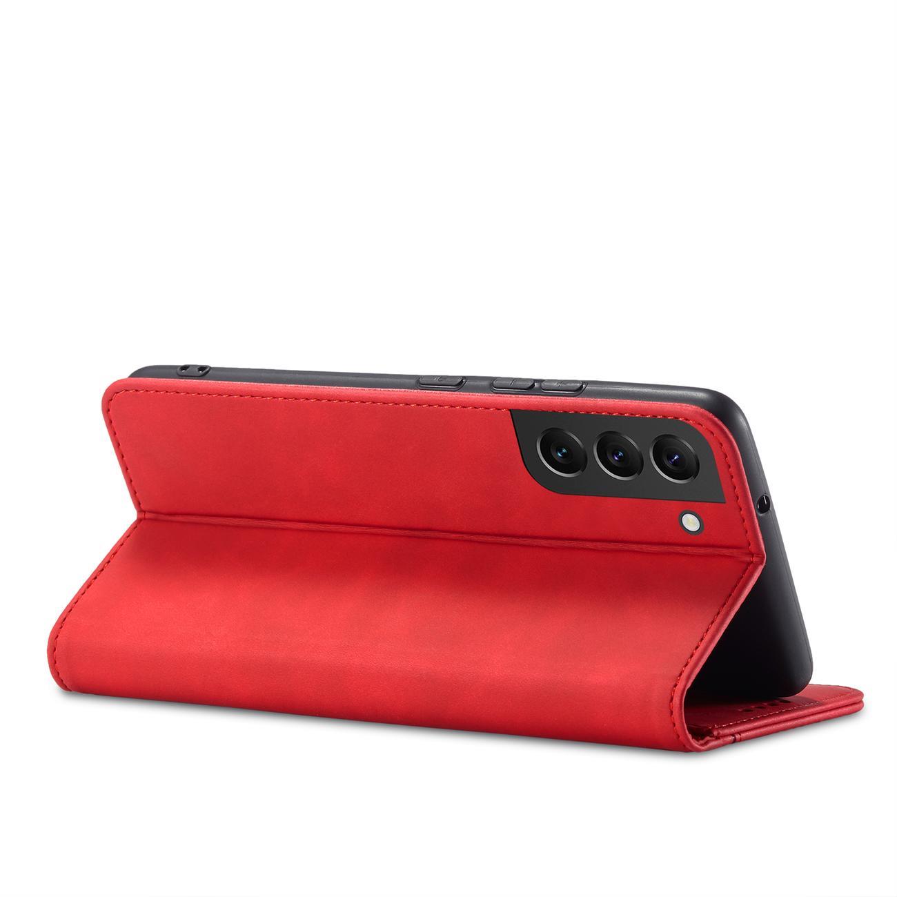 Magnet Fancy dėklas Samsung Galaxy S23+ – raudonas