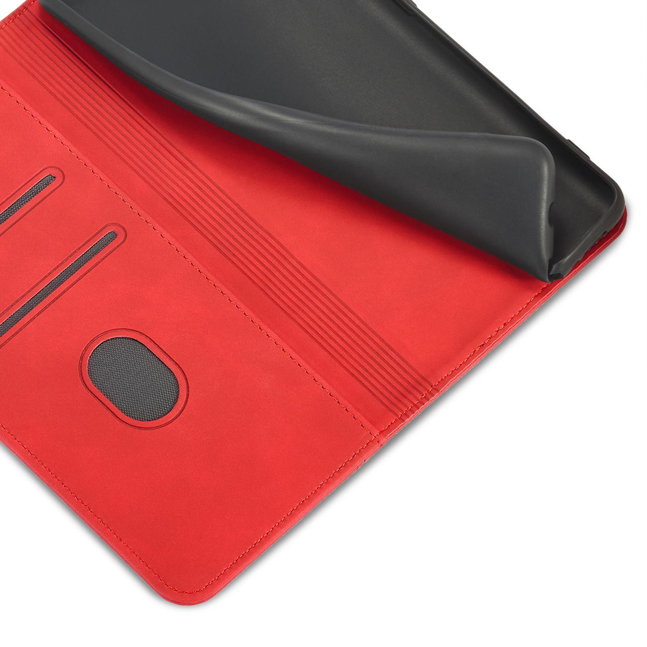Magnet Fancy dėklas Samsung Galaxy S23+ – raudonas