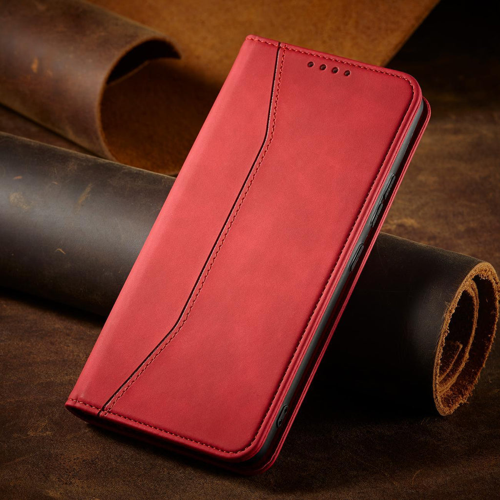 Magnet Fancy dėklas Samsung Galaxy S23+ – raudonas