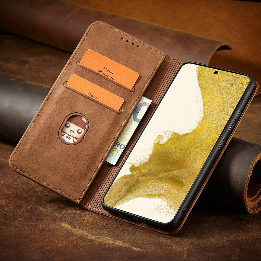Magnet Fancy Case dėklas Samsung Galaxy S23+ – rudas