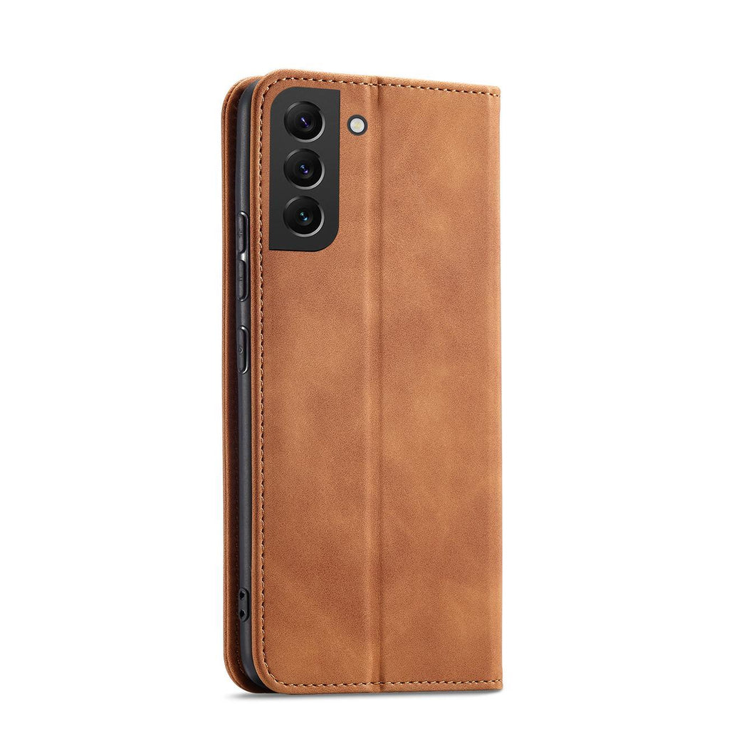 Magnet Fancy Case dėklas Samsung Galaxy S23+ – rudas