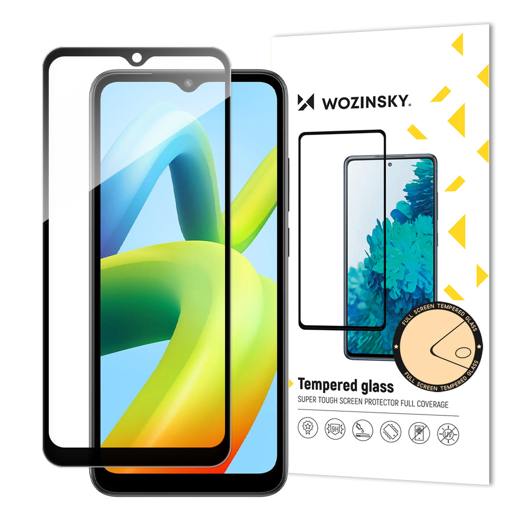 Wozinsky grūdintas stiklas Xiaomi Redmi A1+ – juodas rėmelis -- Xiaomi Redmi A1+