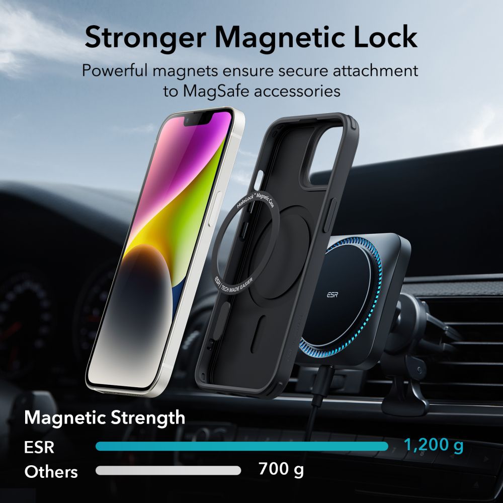ESR Classic Hybrid HaloLock MagSafe dėklas iPhone 14 Plus – juodas -- iPhone 14 Plus