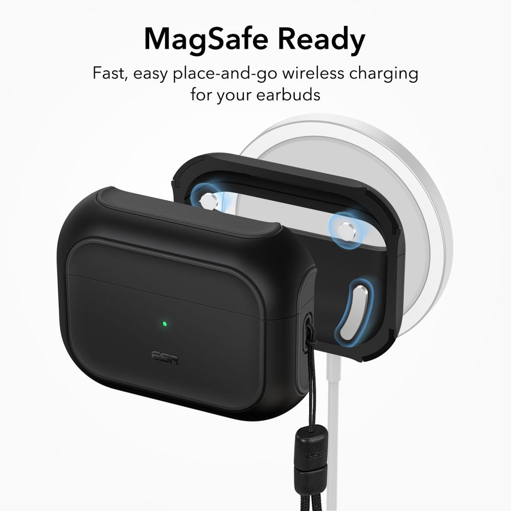 ESR Orbit HaloLock MagSafe dėklas AirPods Pro – juodas -- AirPods Pro 1