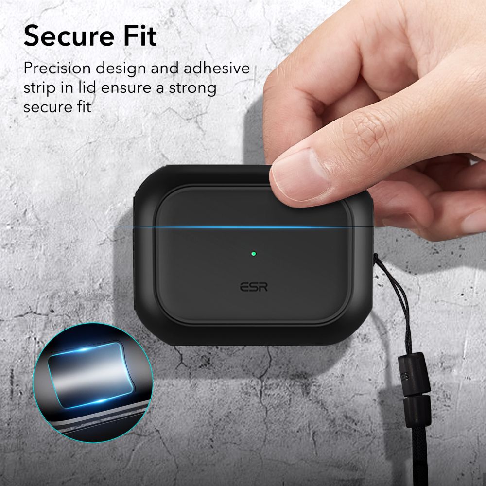 ESR Orbit HaloLock MagSafe dėklas AirPods Pro – juodas -- AirPods Pro 1