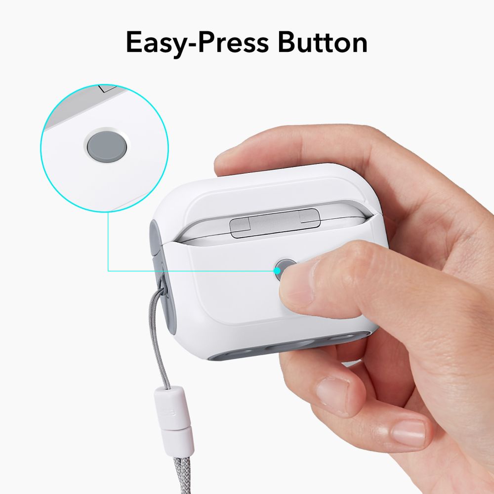 ESR Orbit HaloLock MagSafe dėklas AirPods Pro 1/2 – baltas -- AirPods Pro 1