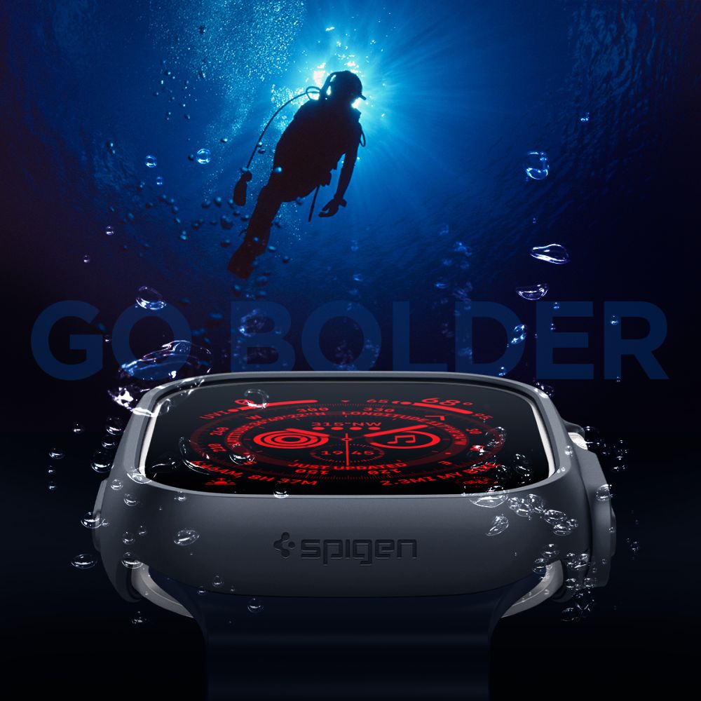 Spigen Thin Fit dėklas Apple Watch Ultra (49mm) - Juodas -- Apple Watch Ultra