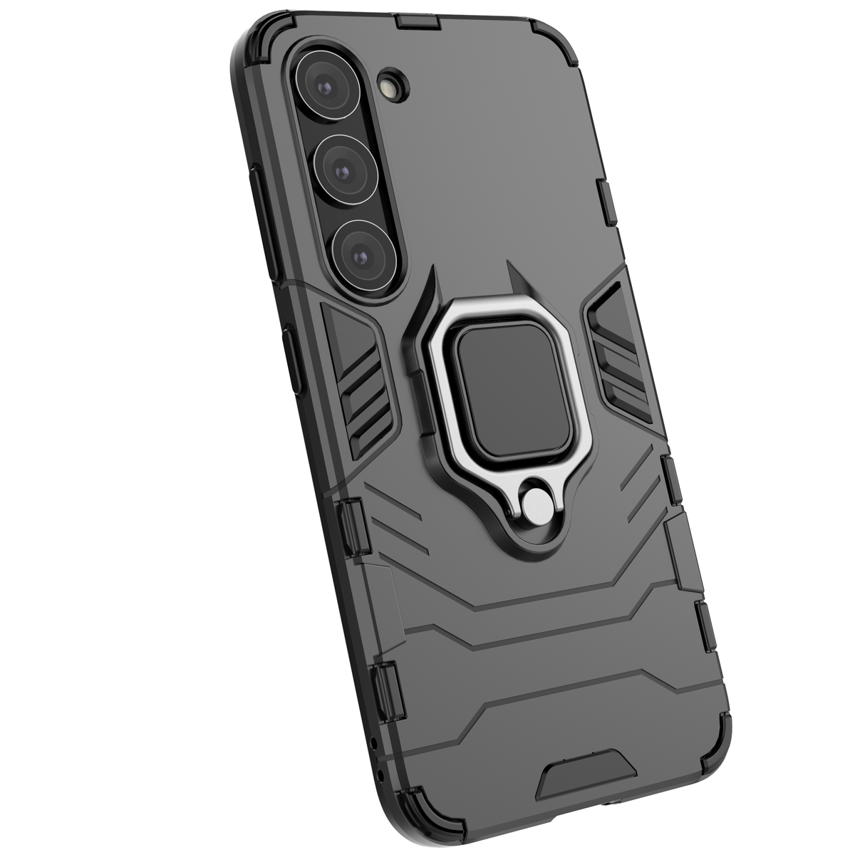 Ring Armor dėklas Samsung Galaxy S23 – juodas, su žiedu