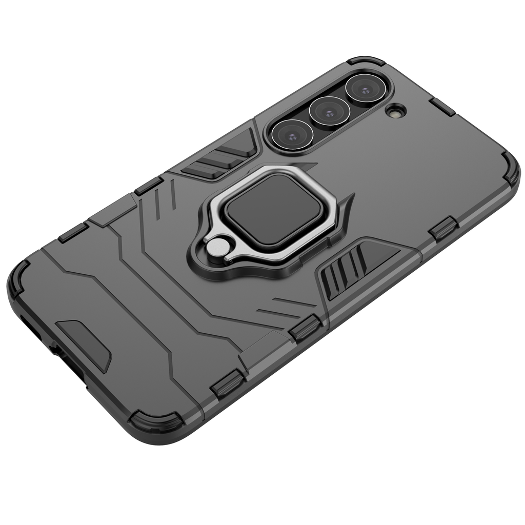 Ring Armor dėklas Samsung Galaxy S23 – juodas, su žiedu