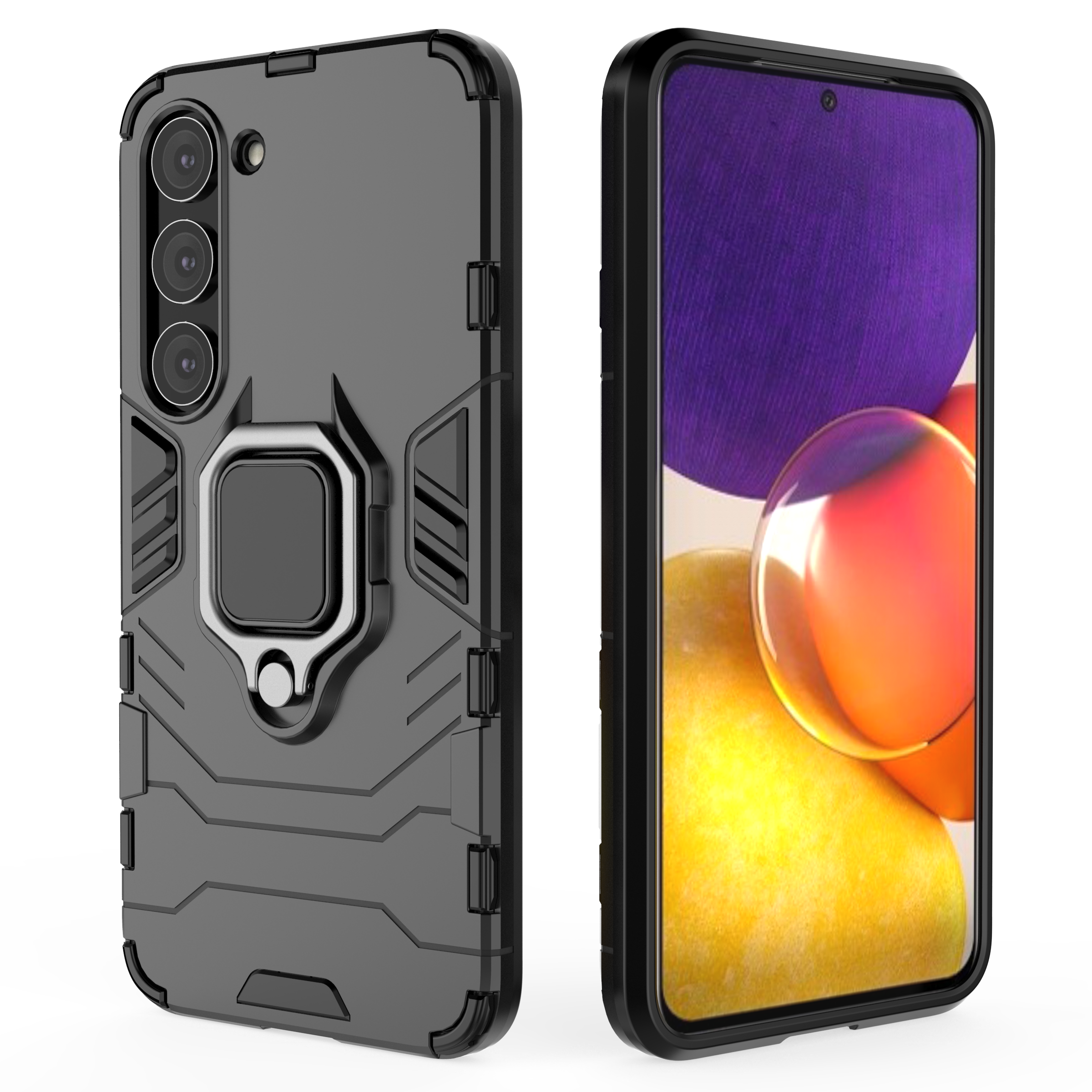 Ring Armor dėklas Samsung Galaxy S23 – juodas, su žiedu