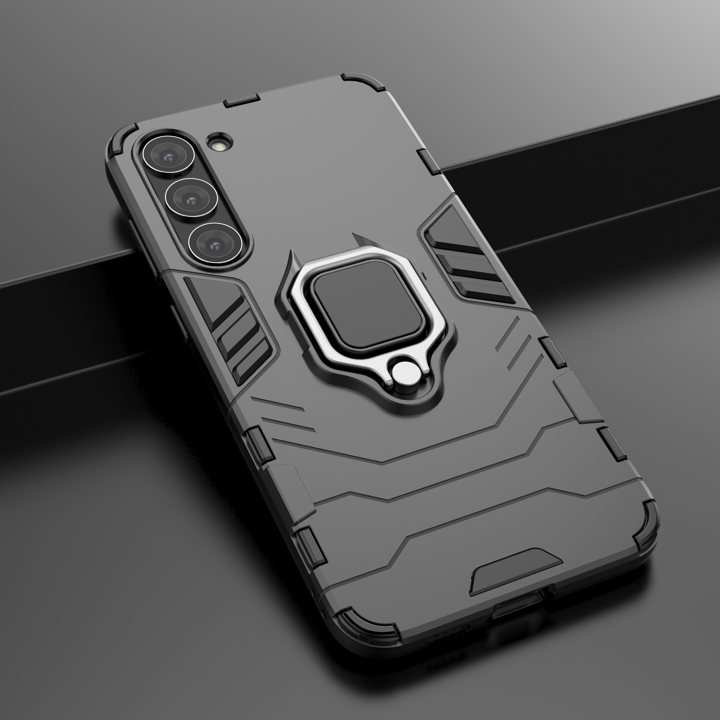 Ring Armor dėklas Samsung Galaxy S23+ – juodas