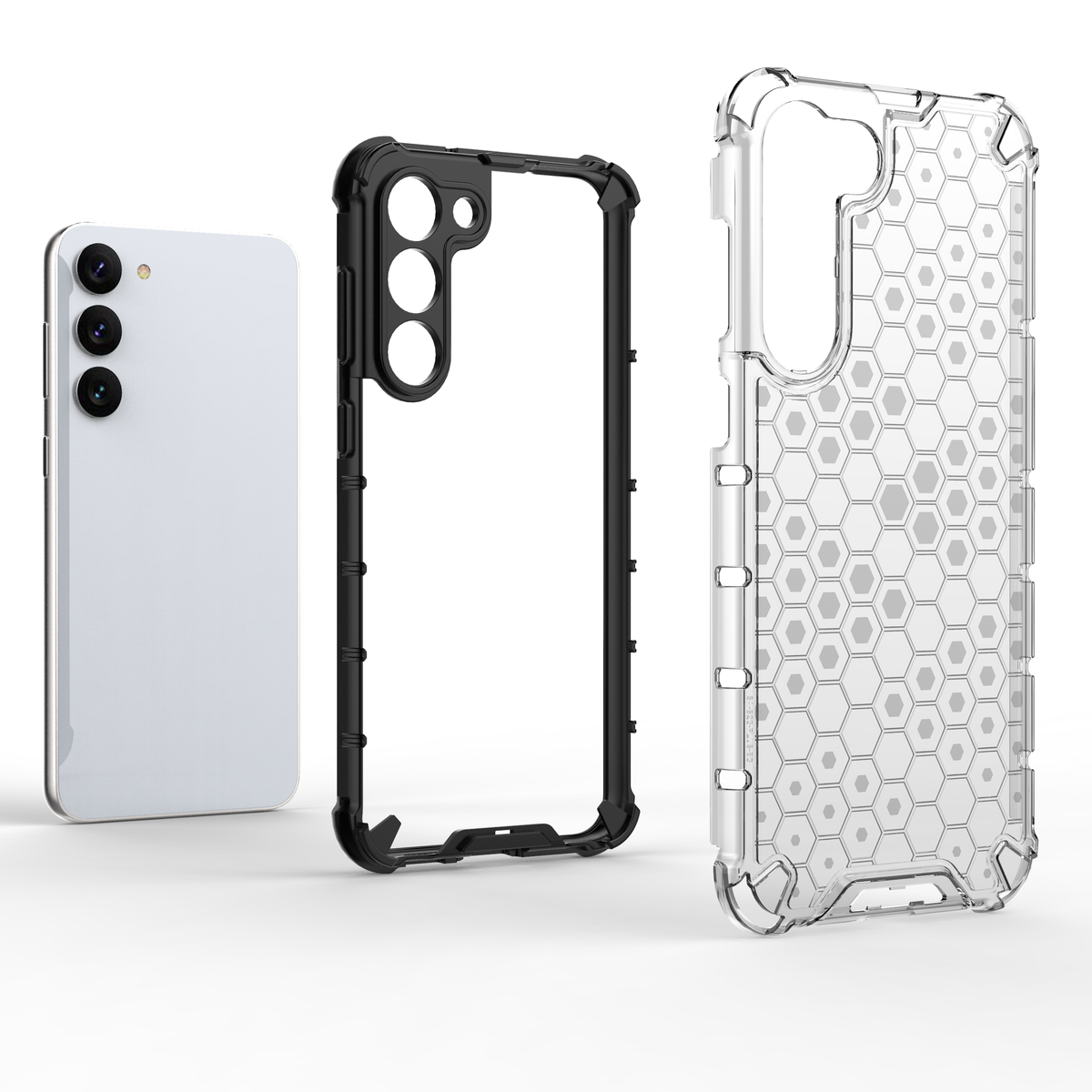 Šarvuotas dėklas Samsung Galaxy S23+ Honeycomb – mėlynas