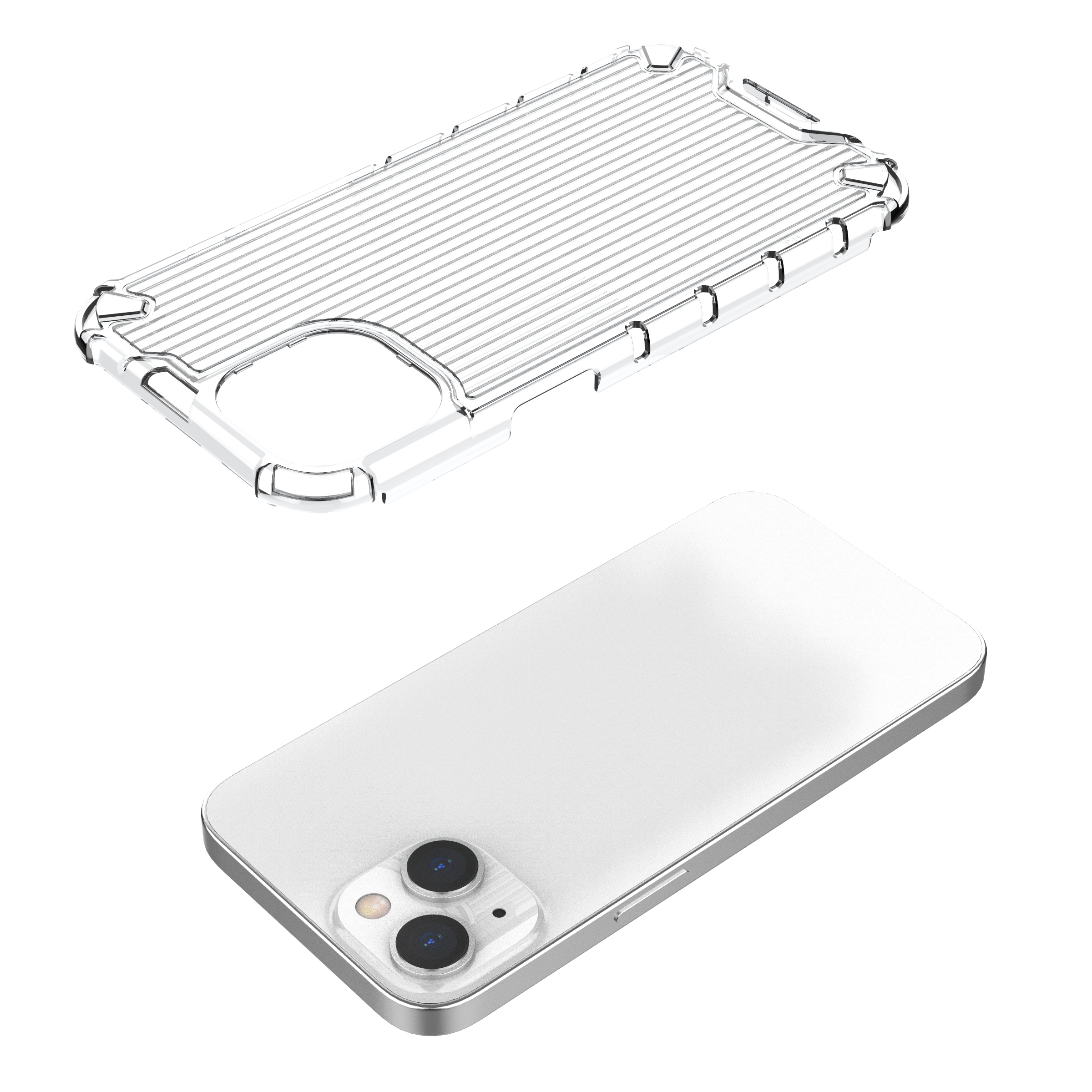 Hurtel Ombre Protect dėklas iPhone 13 – rožinė/mėlyna