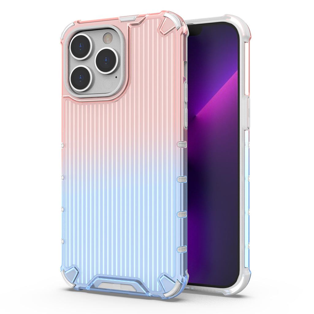 Hurtel Ombre Protect dėklas iPhone 14 Pro – rož./mėlynas