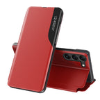 Eco Leather View Case dėklas Samsung Galaxy S23+ – raudonas