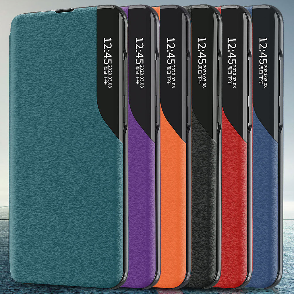 Eco Leather View Case dėklas Samsung Galaxy S23+ – raudonas