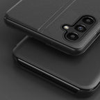 Eco Leather View Case dėklas Samsung Galaxy S23+ – raudonas
