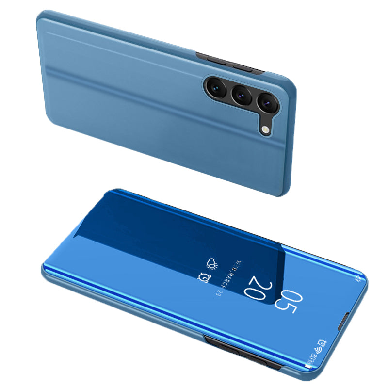 Samsung Galaxy S23+ Clear View dėklas su atvartu – mėlynas