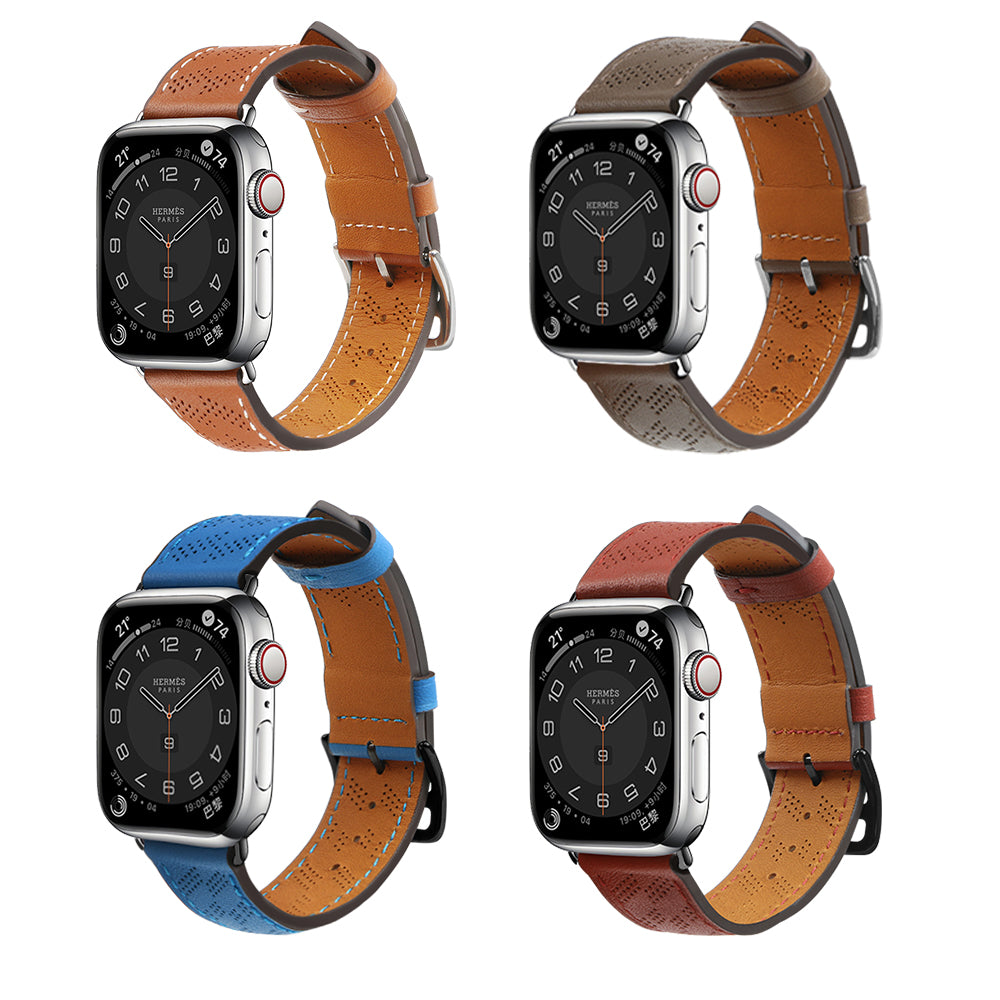 Strap Leather dirželis Apple Watch 38 / 40 / 41 mm - tamsiai rudas -- Apple Watch