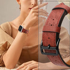 Strap Leather dirželis Apple Watch 38 / 40 / 41 mm - raudonas -- Apple Watch