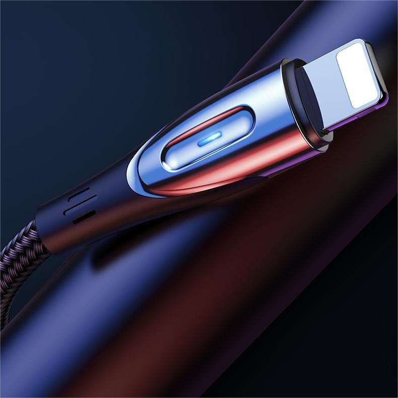 Joyroom Sharp Series S-M411 Laidas USB-A / Lightning 3A 1.2m su įkrovimo indikatoriumi - juodas