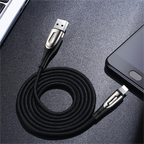 Joyroom Sharp Series S-M411 Laidas USB-A / Lightning 3A 1.2m su įkrovimo indikatoriumi - juodas