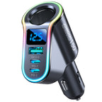 Joyroom greitas automobilinis įkroviklis 4in1 USB-A QC3.0 / 2xUSB-C PD 150W juodas (JR-CL21)