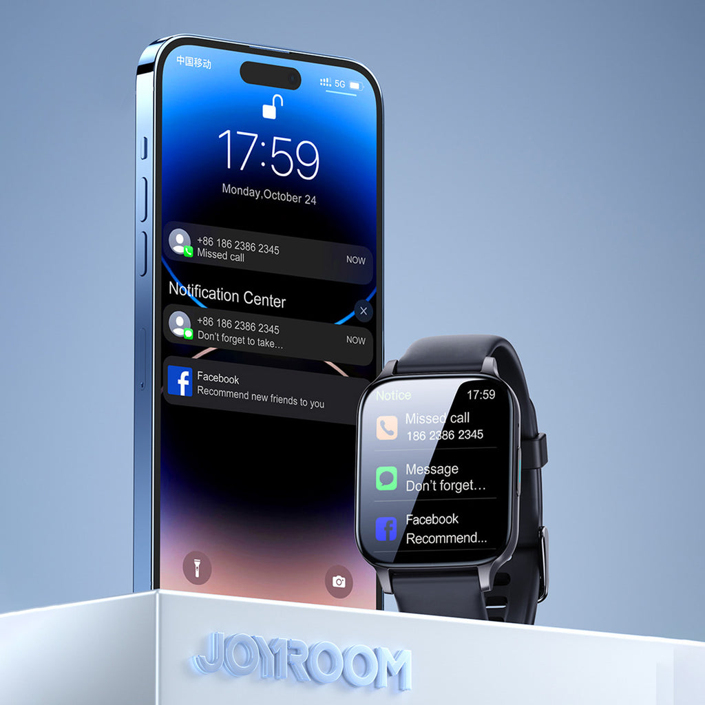 Joyroom Fit-Life JR-FT3 Pro išmanusis laikrodis su skambučių atsakymo funkcija / Bluetooth 5.1 / IP68 apsauga - pilkas --...