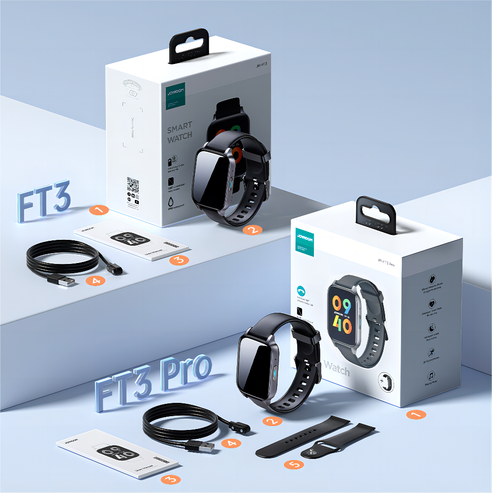 Joyroom Fit-Life JR-FT3 Pro išmanusis laikrodis su skambučių atsakymo funkcija / Bluetooth 5.1 / IP68 apsauga - pilkas --...