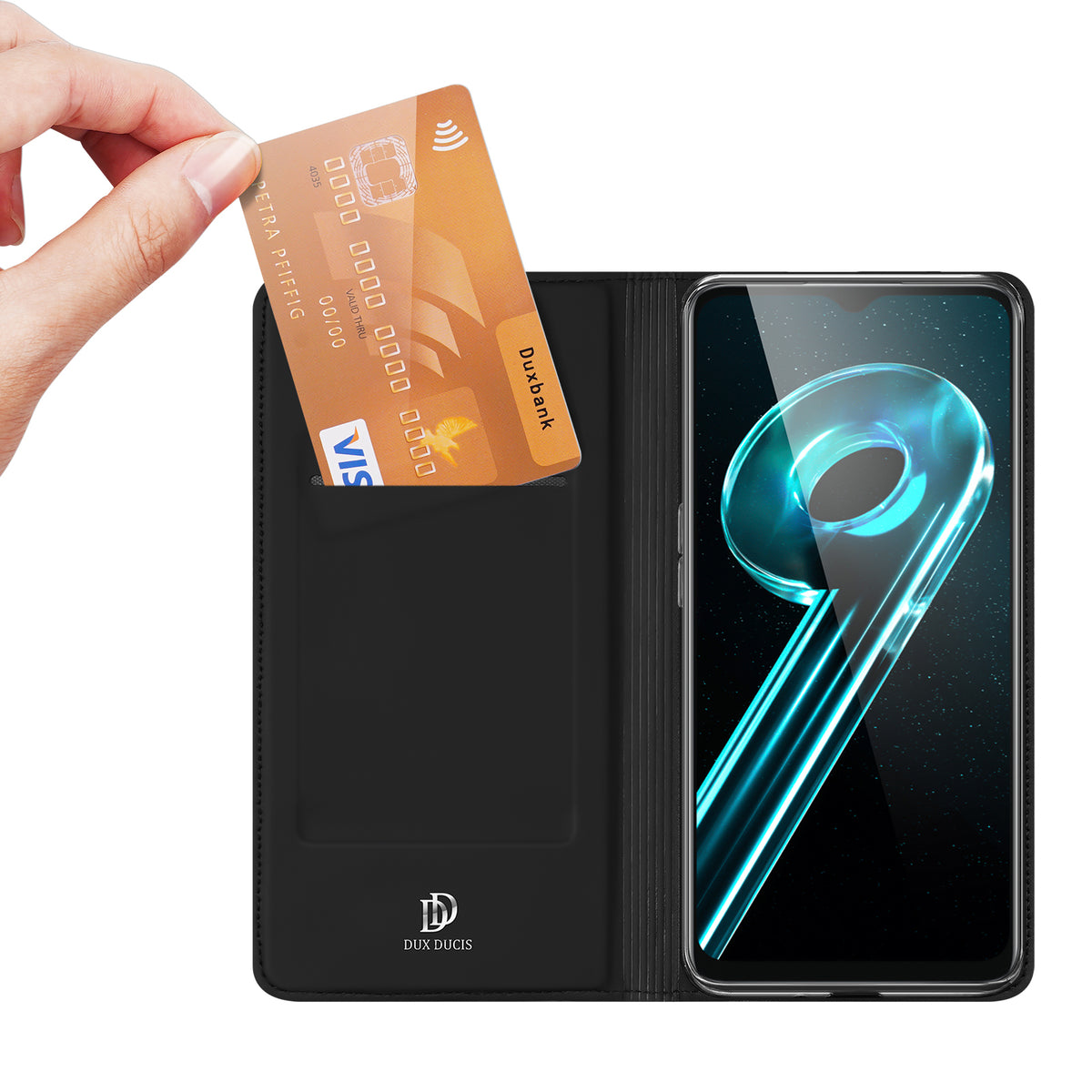 Dux Ducis Skin Pro atverčiamas dėklas Realme 10 5G/9i 5G – juodas -- Realme 10