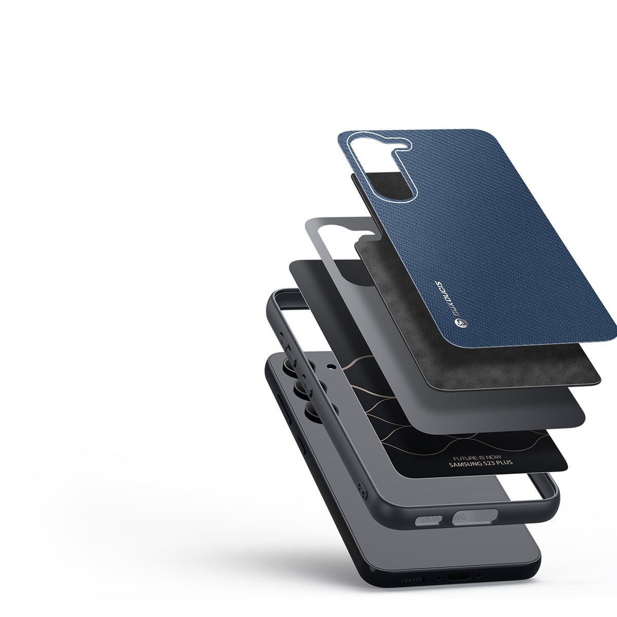 Dux Ducis Fino dėklas Samsung Galaxy S23+ – mėlynas