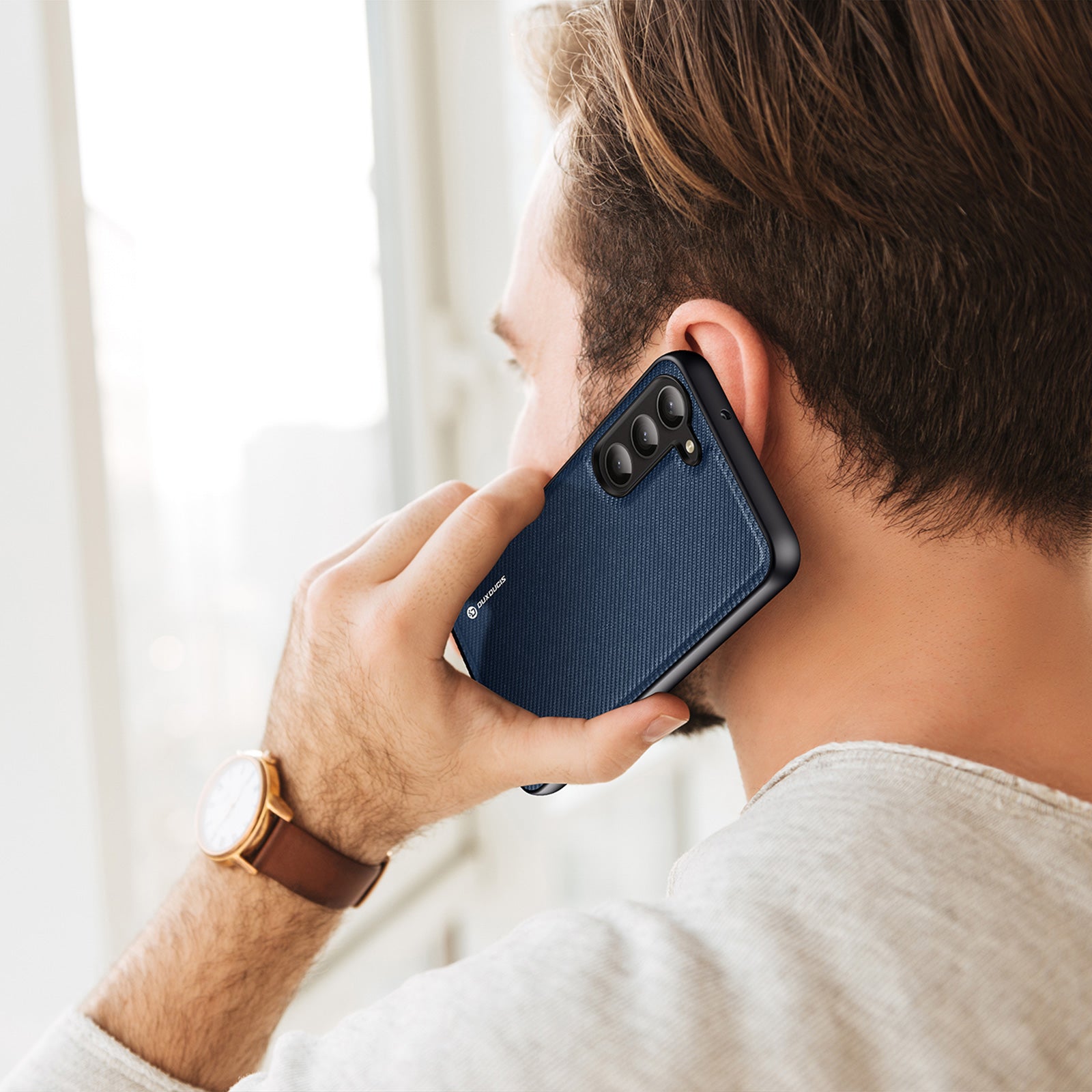 Dux Ducis Fino dėklas Samsung Galaxy S23+ – mėlynas