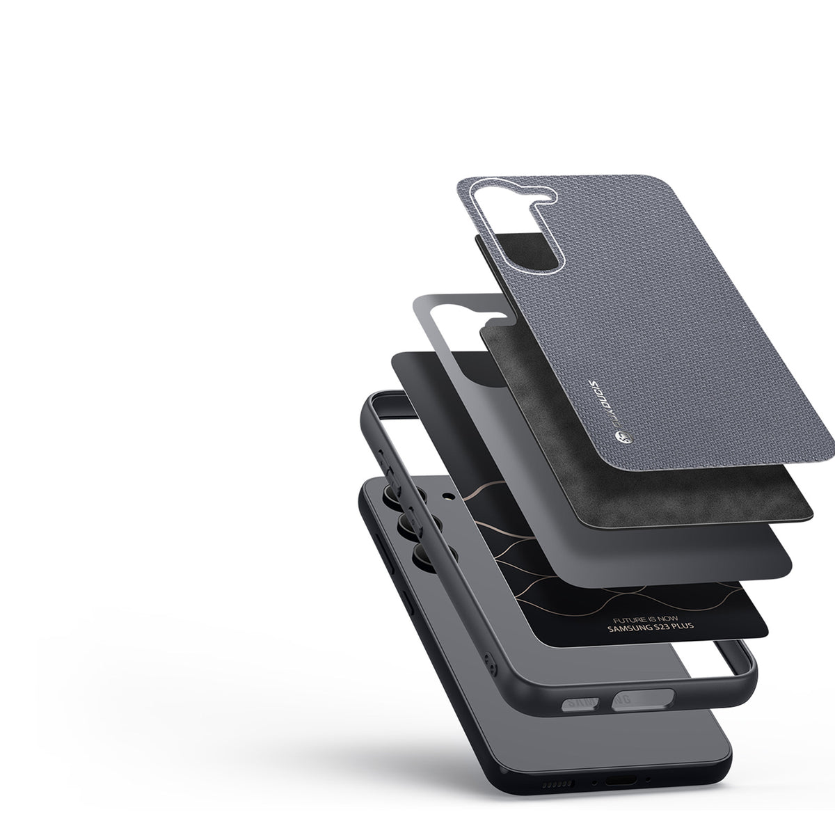 Dux Ducis Fino dėklas Samsung Galaxy S23+ – pilkas