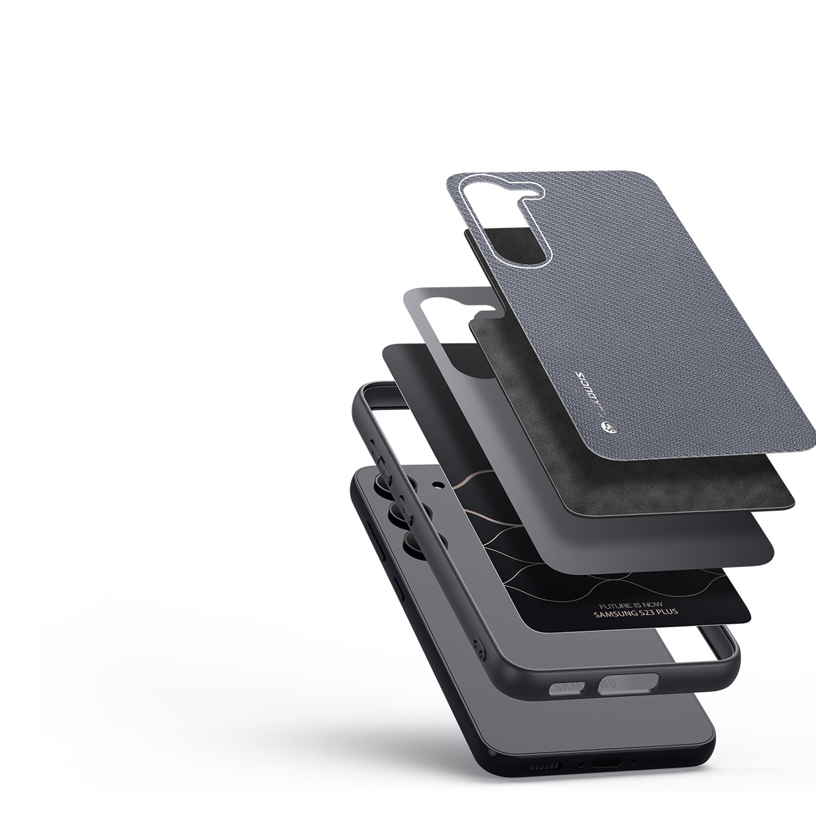 Dux Ducis Fino dėklas Samsung Galaxy S23+ – pilkas