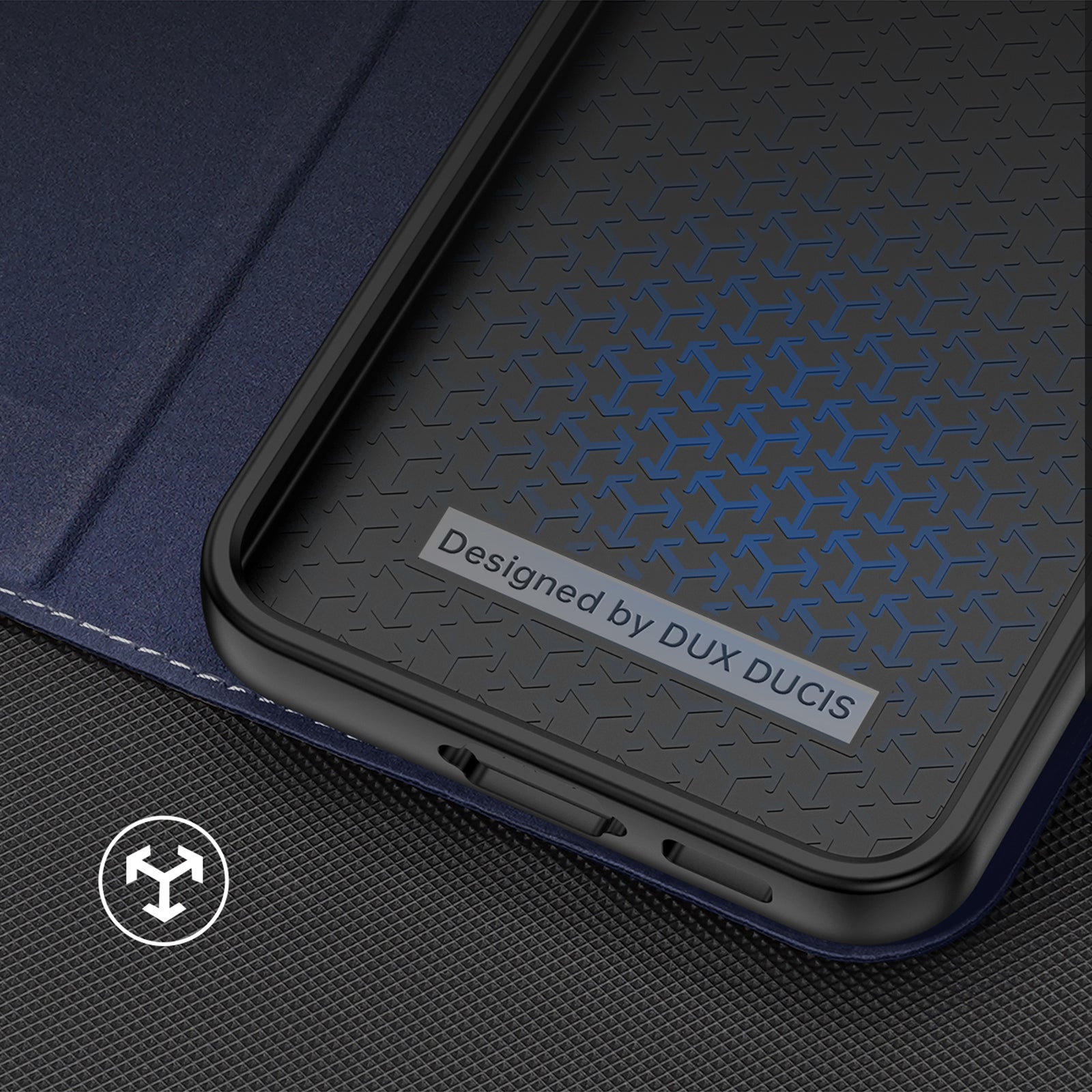 Dux Ducis Skin X2 atverčiamas dėklas Galaxy S23+ – mėlynas