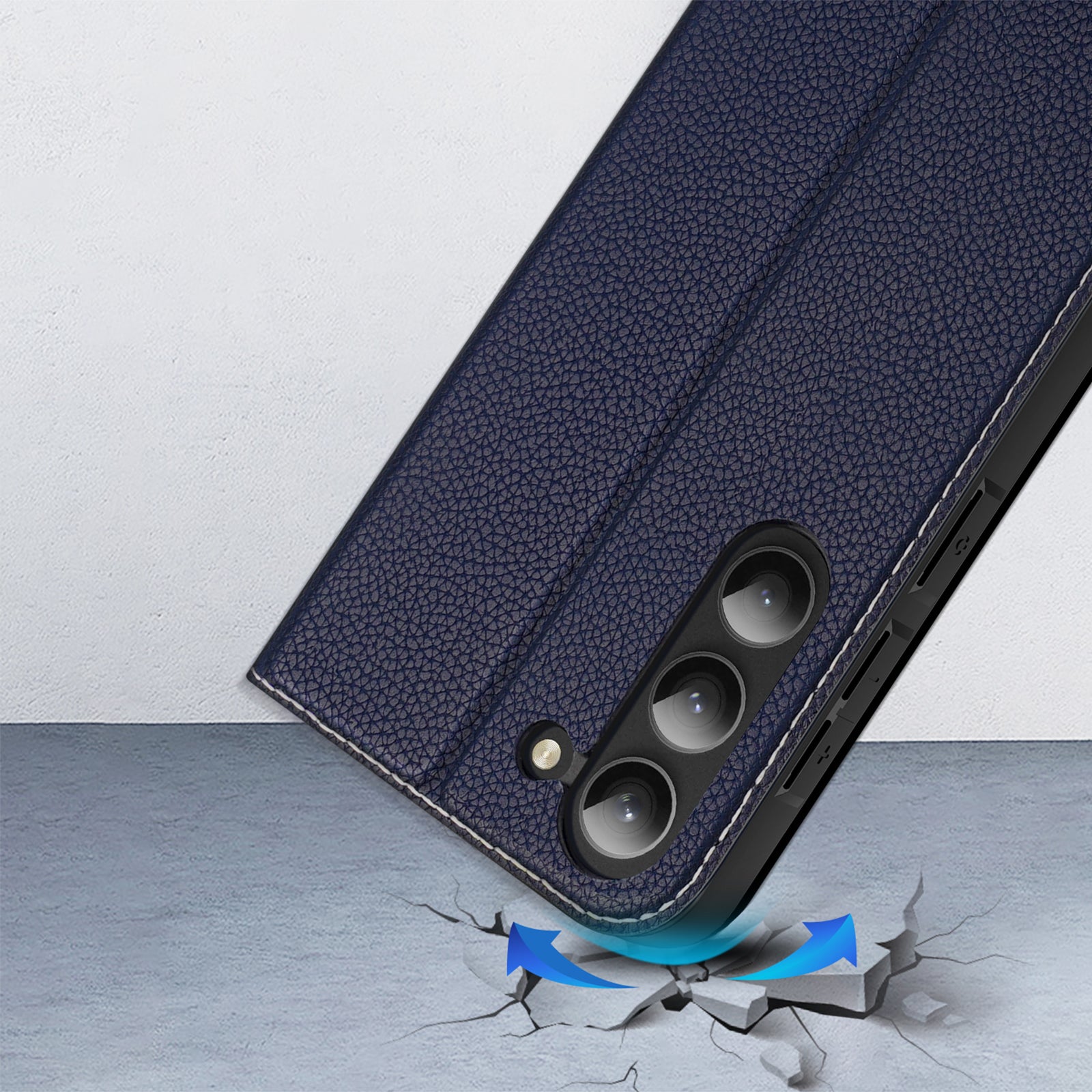 Dux Ducis Skin X2 atverčiamas dėklas Galaxy S23+ – mėlynas