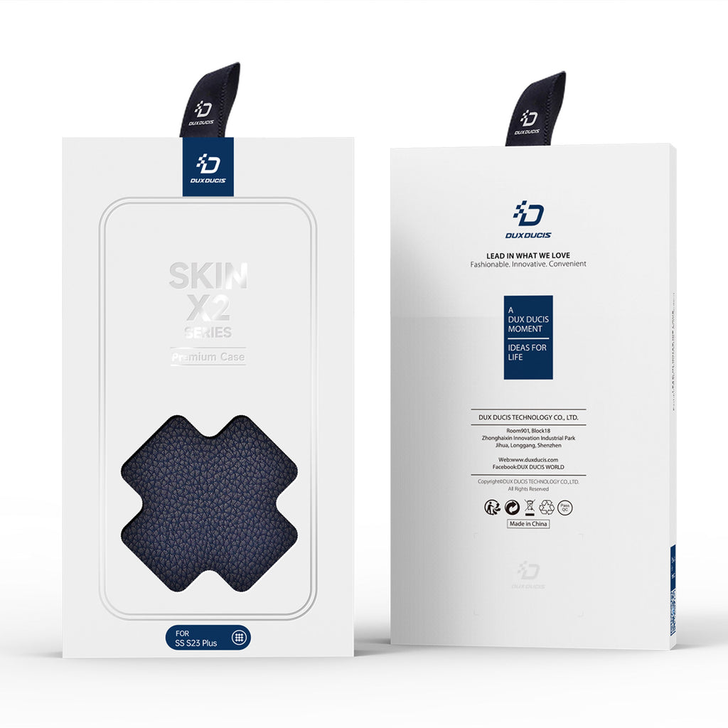 Dux Ducis Skin X2 atverčiamas dėklas Galaxy S23+ – mėlynas