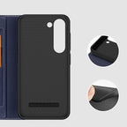 Dux Ducis Skin X2 atverčiamas dėklas Galaxy S23+ – mėlynas