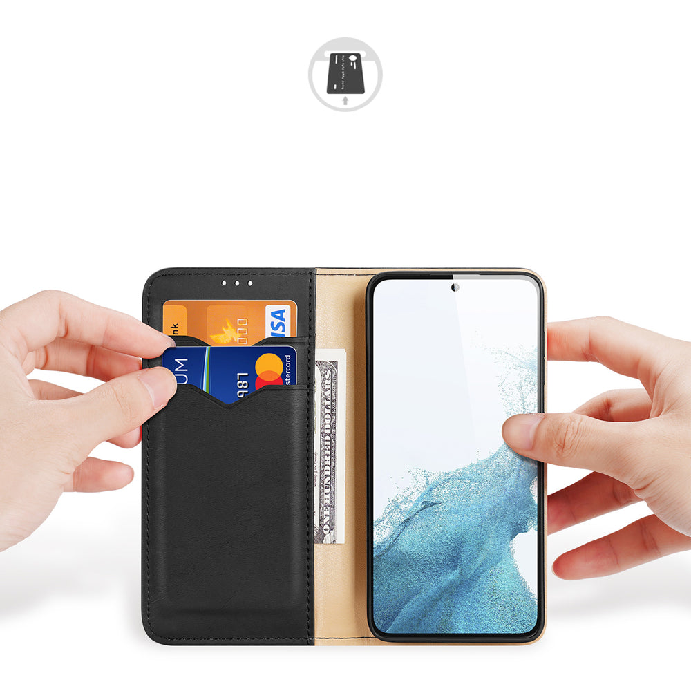 Dux Ducis Hivo odinis dėklas Samsung Galaxy S23+ – juodas, RFID -- Samsung Galaxy S23+