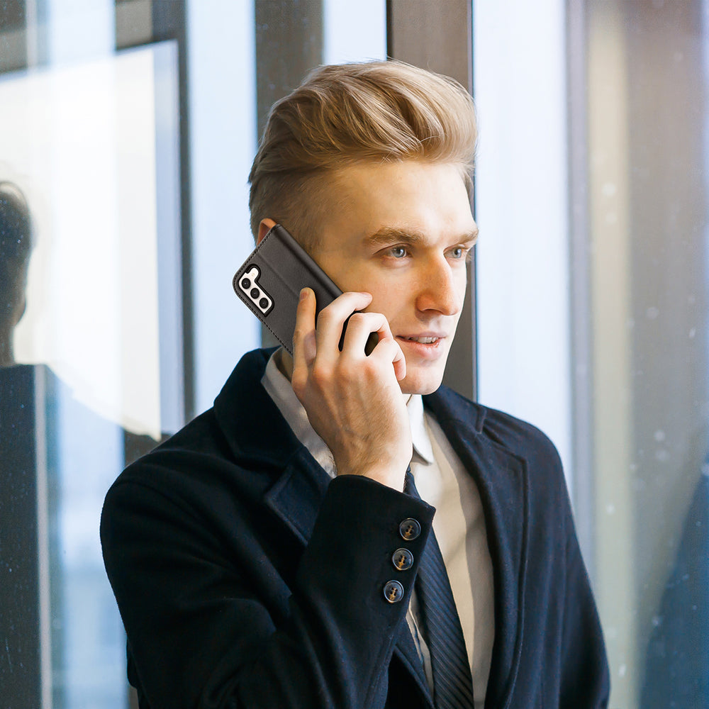 Dux Ducis Hivo odinis dėklas Samsung Galaxy S23+ – juodas, RFID -- Samsung Galaxy S23+