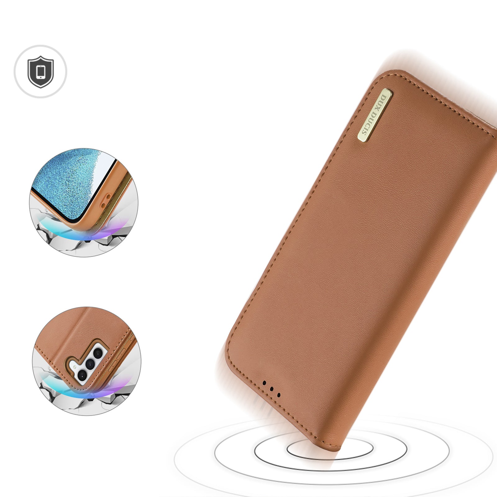 Dux Ducis Hivo odinis dėklas Samsung Galaxy S23+ – rudas