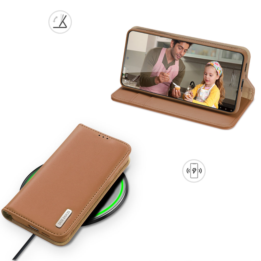 Dux Ducis Hivo odinis dėklas Samsung Galaxy S23+ – rudas