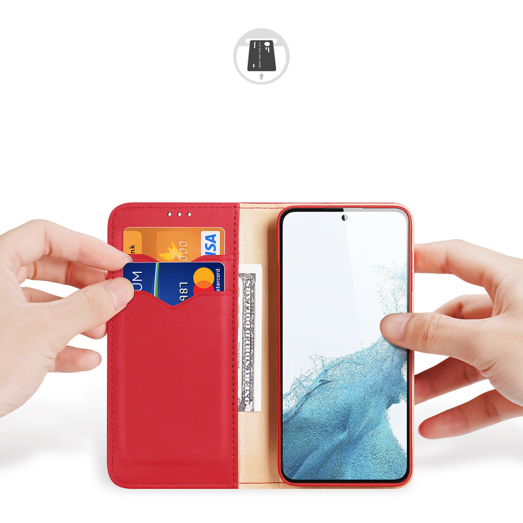 Dux Ducis Hivo atverčiamas dėklas Galaxy S23+ – raudonas