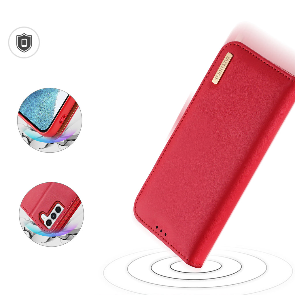 Dux Ducis Hivo atverčiamas dėklas Galaxy S23+ – raudonas